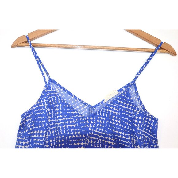 Blue & White Printed Spaghetti Strap Romper By Open Edit Baddie - Picture 3 of 9